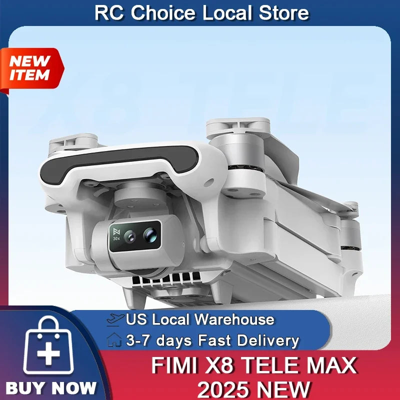 FIMI X8 Tele Max 4K Drone 30x Hybrid Zoom Professional