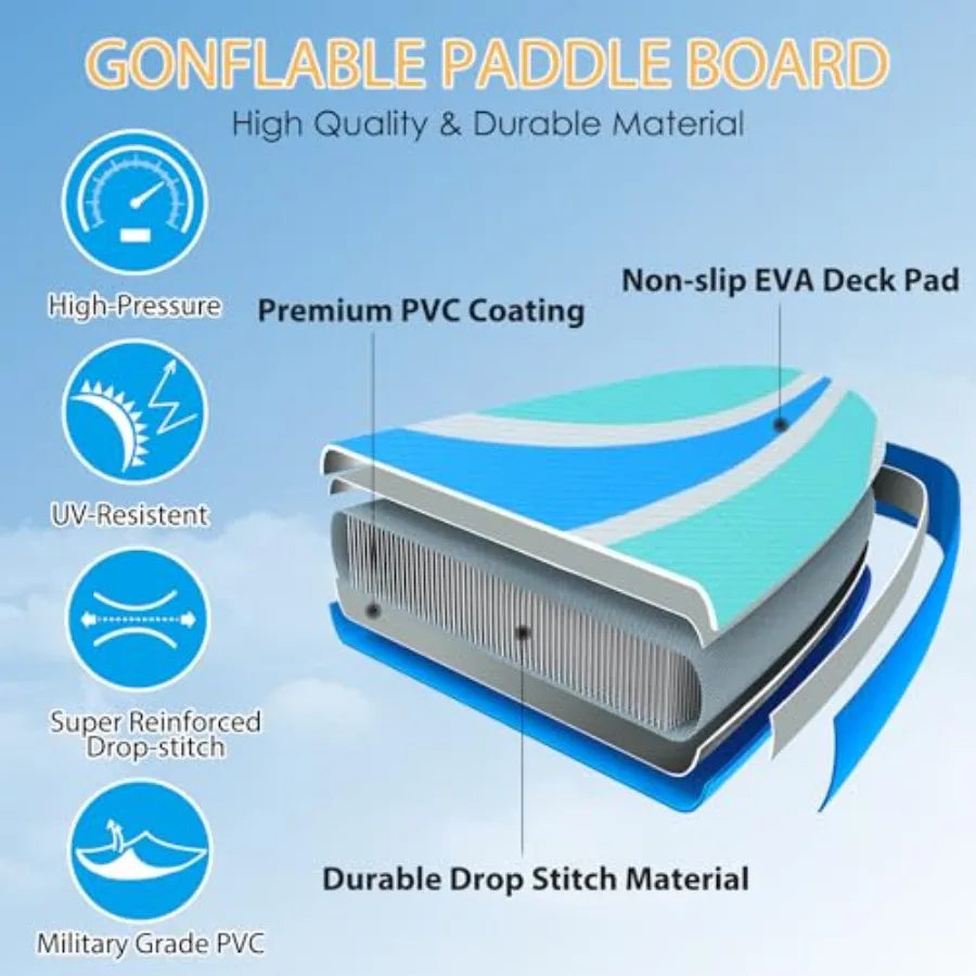 Ultra Lightweight Inflatable Stand Up Paddle Board for Adults