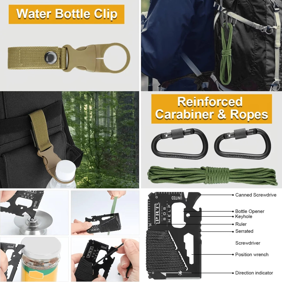 Rugged Outdoor Survival First Aid Kit With Practical Molle Bag