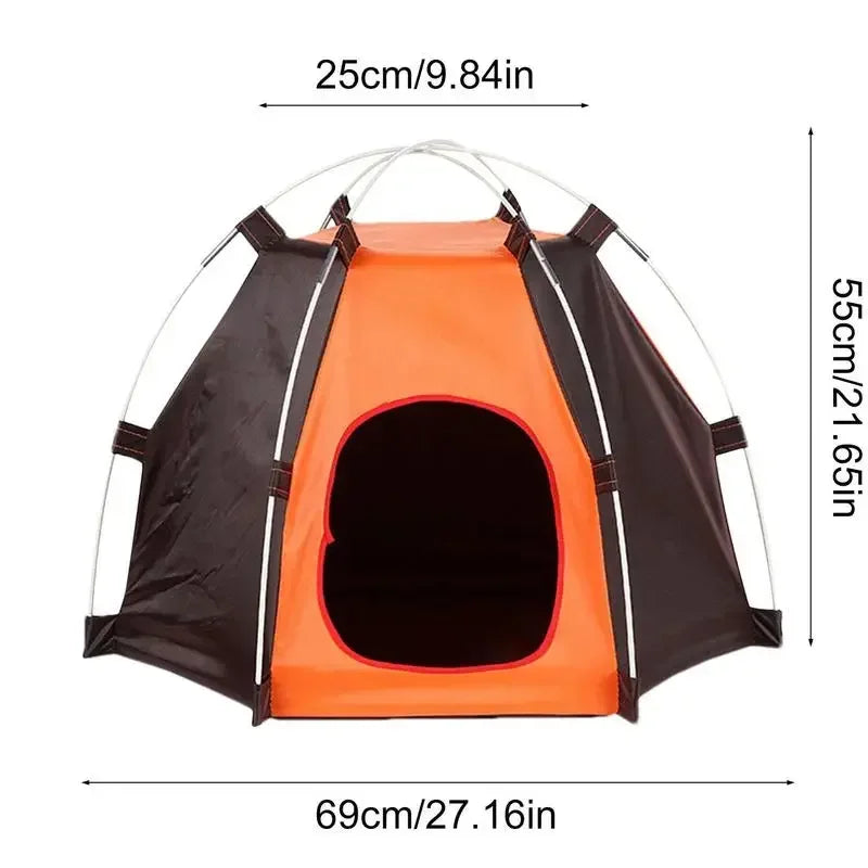 Pet Camping Tent Dog Tents Cat Kennel Puppy House Outdoor Sun Protection Breathable Foldable Tent Waterproof Tent Pet Supplies