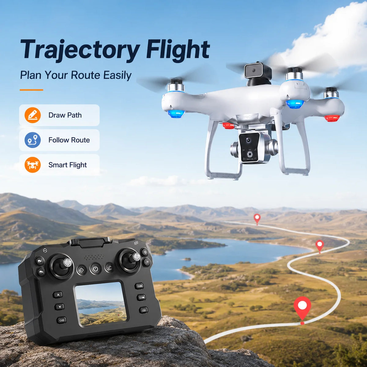 Ky102 Brushless Drone With 360 Obstacle Avoidance And Dual Camera