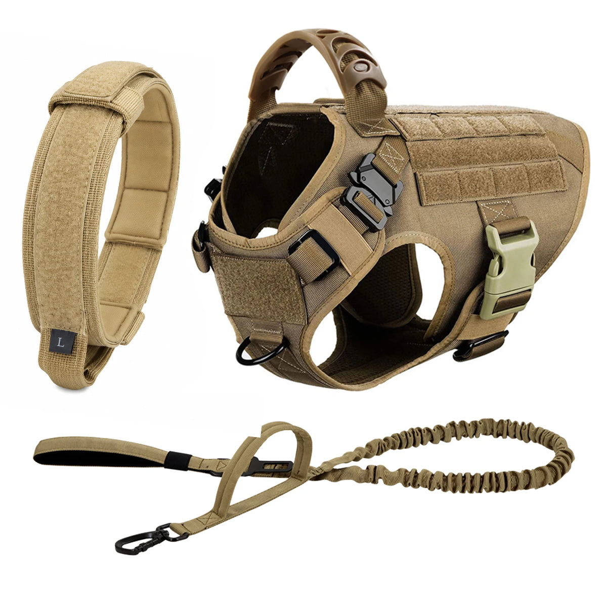 PetraVel Padded Nylon Dog Walking Harness And Leash Set