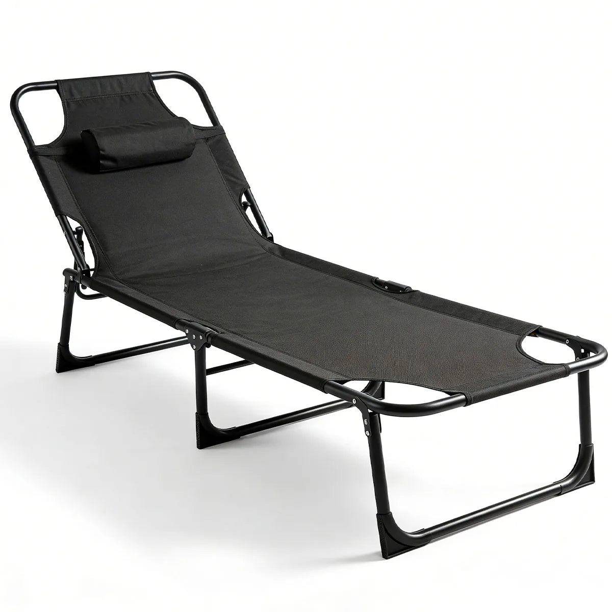 Adjustable Folding Camping Lounge Chair With 3 Position Reclining