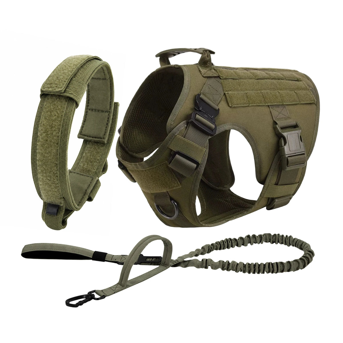Petavel Tactical Dog Harness Molle Pouches For Active German Shepherds