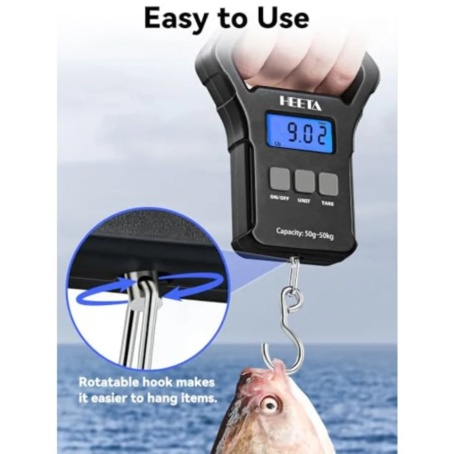 Digital Portable Fishing Weight Scale With Hook And Display