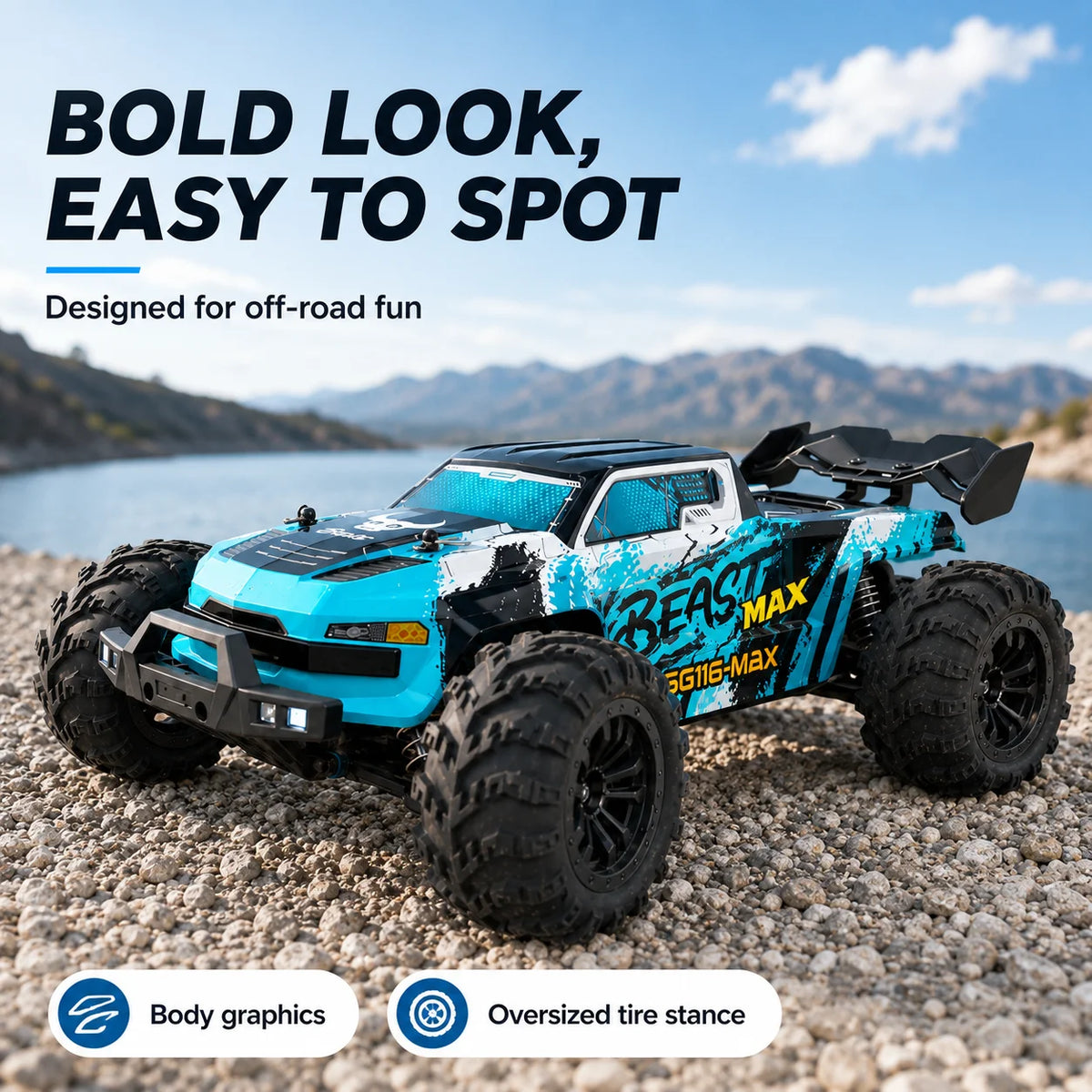 ZNLYRION Remote Control Buggy Four Wheel Drive Off Road