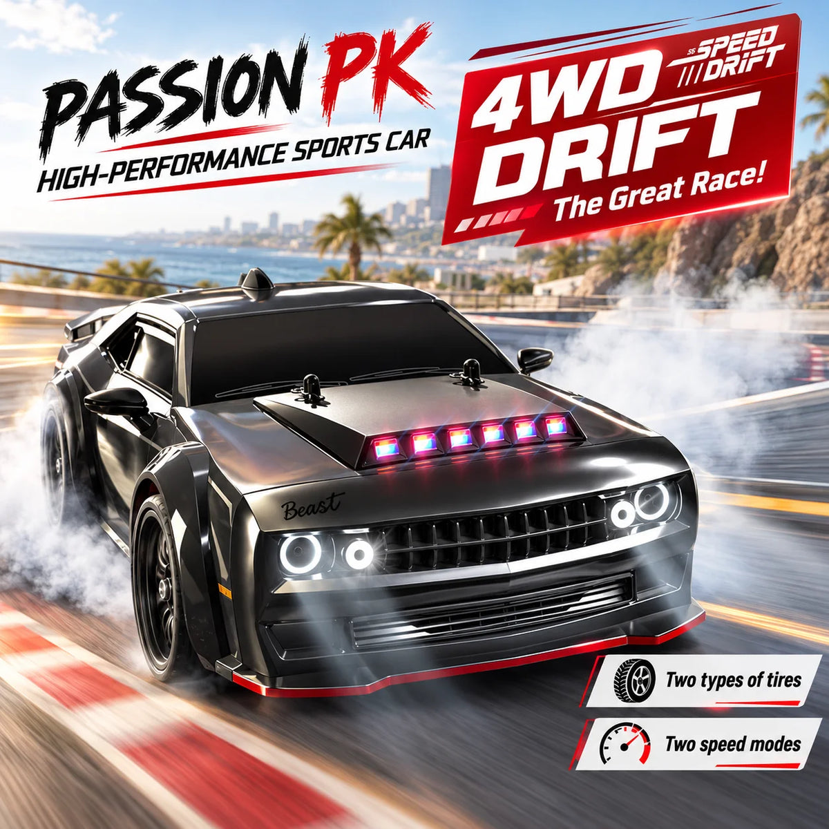 ZNLYRION SG216MAX Brushless 4WD RC Drift Racing Car