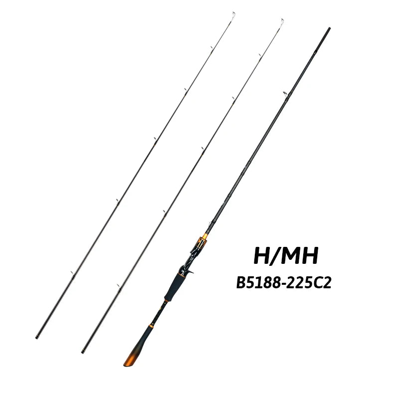 BIUTIFU Fast Action Carbon Lure Fishing Rod Spinning Surf Rod