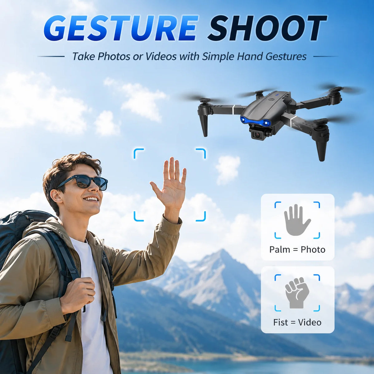Znlyrion Foldable 4K Dual Camera RC Drone With Altitude Hold