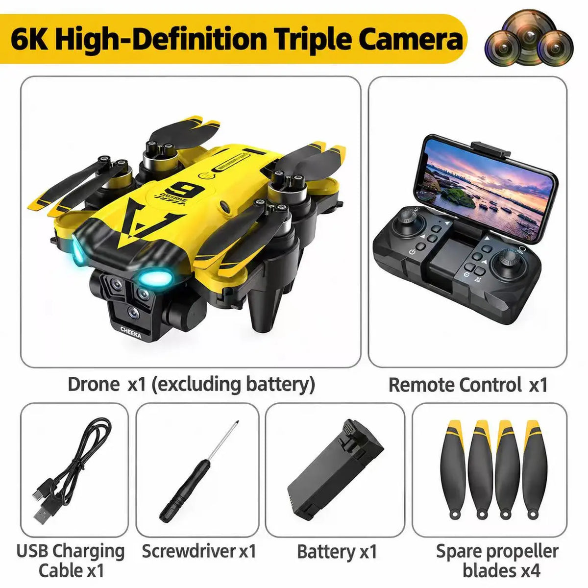 B9 Pro 4K Foldable RC Drone Dual Camera WiFi FPV Altitude Hold Optical Flow