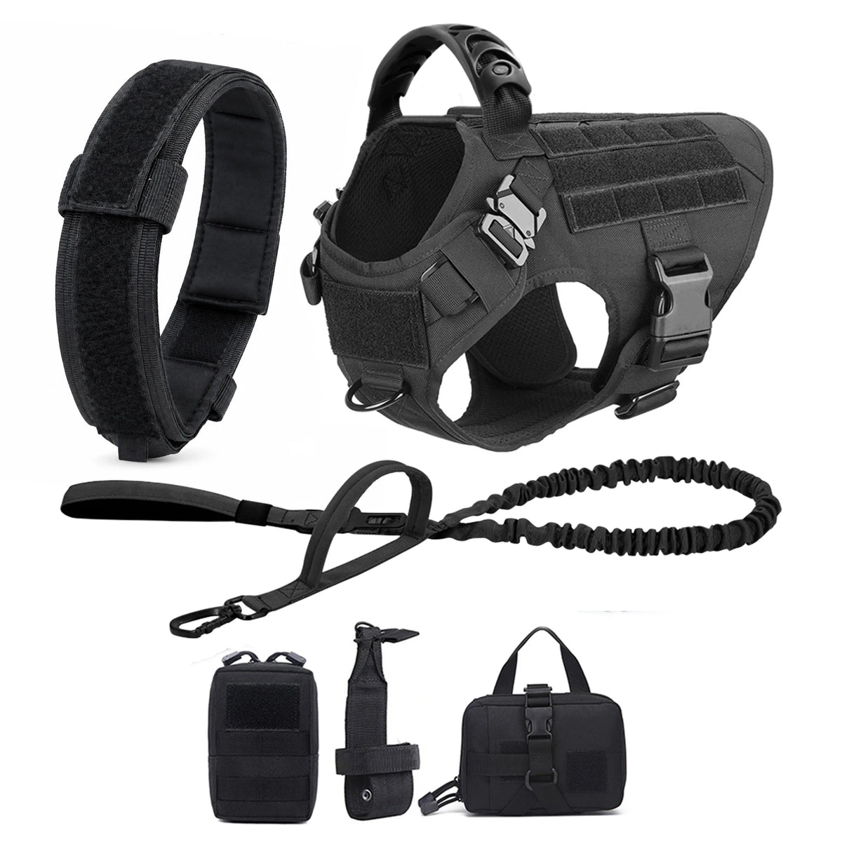 PetraVel Padded Nylon Dog Walking Harness And Leash Set