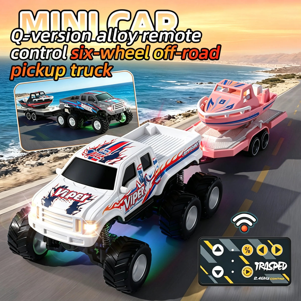 Conusea RC Alloy Offroad Pickup Truck With Built In Lights