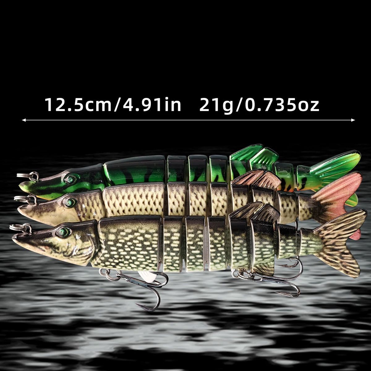 Anfs Jointed Swimbait Lure Slow Sinking Hard Bait Freshwater