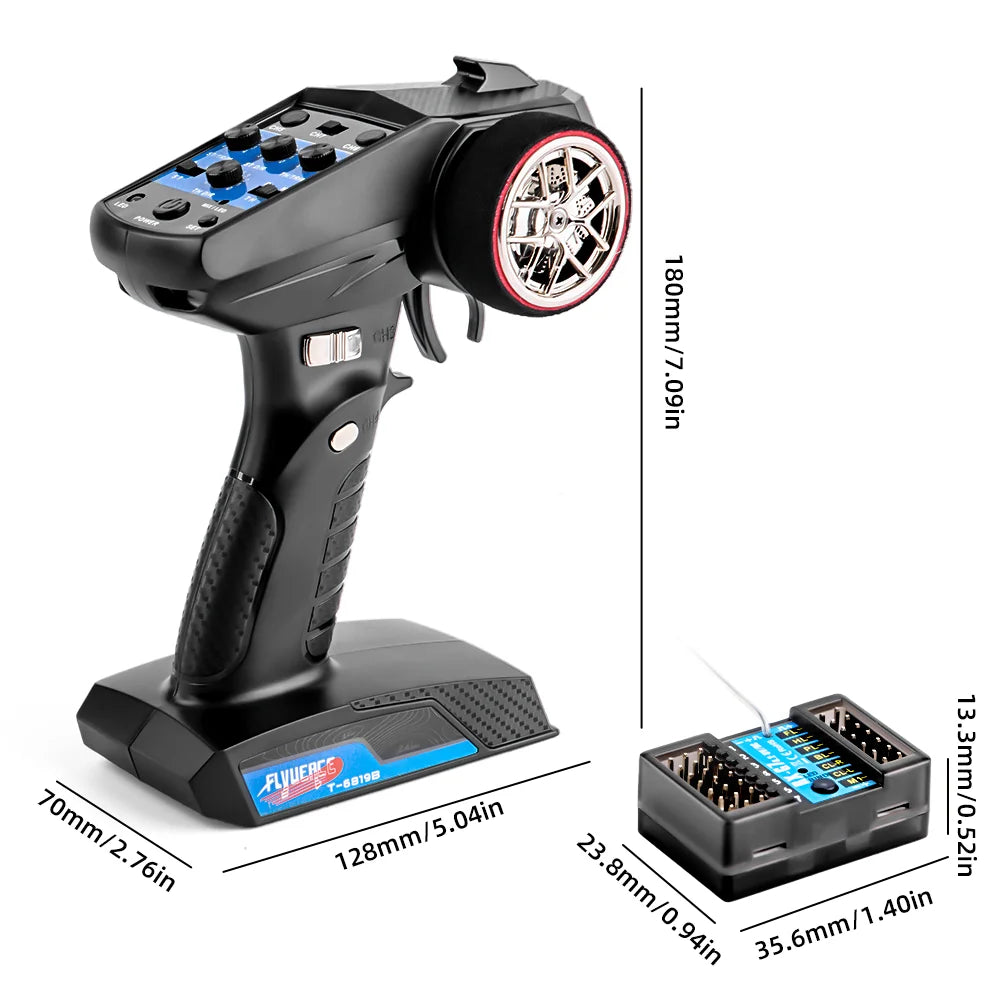 Flyueace 7 Channel RC Transmitter With 2.4GHz Radio Receiver