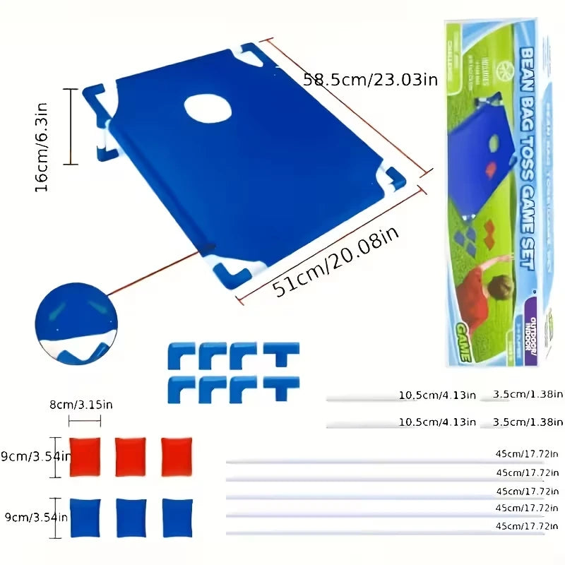 Portable Cornhole Bean Bag Toss Game Set For Outdoor Games