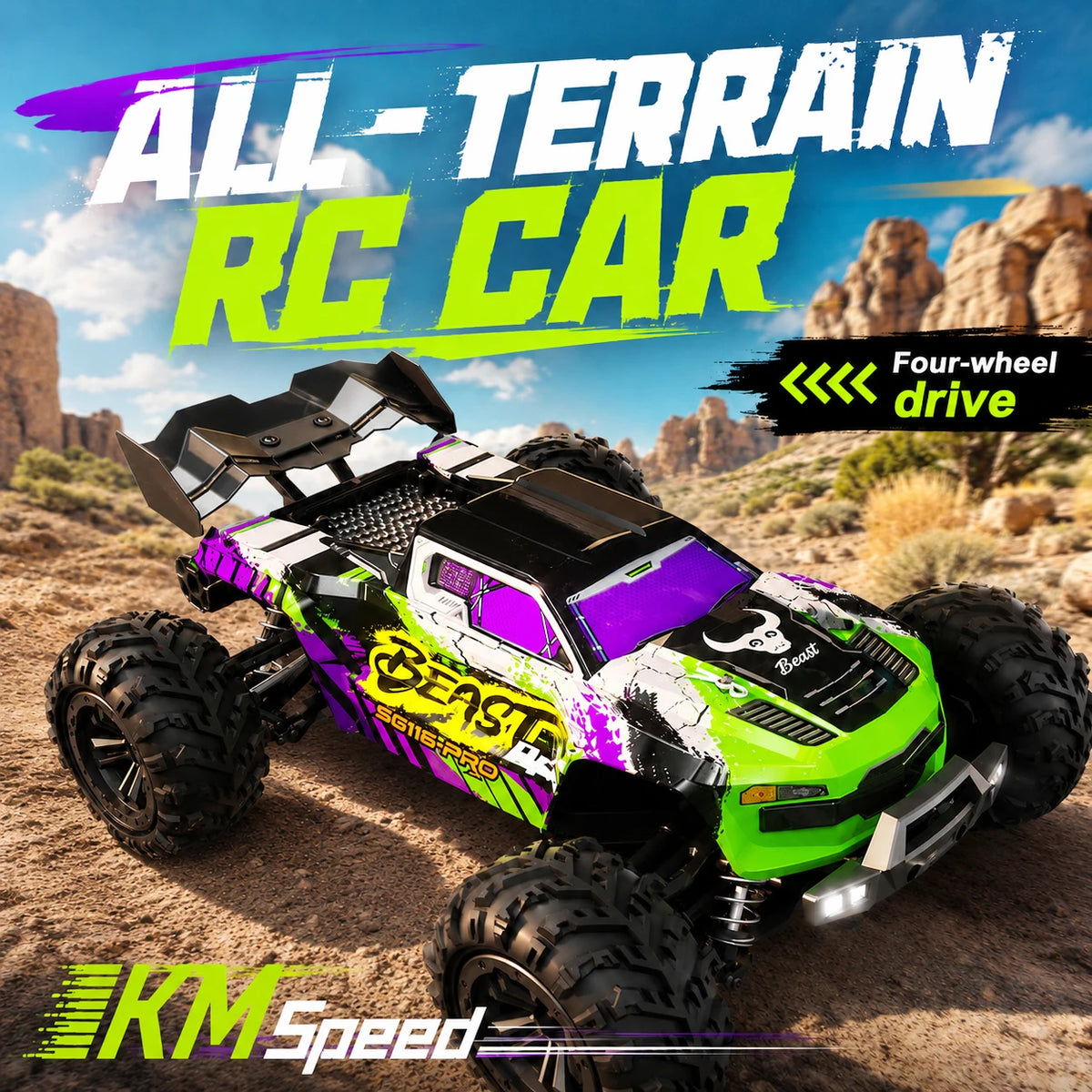 ZNLYRION Remote Control Buggy Four Wheel Drive Off Road