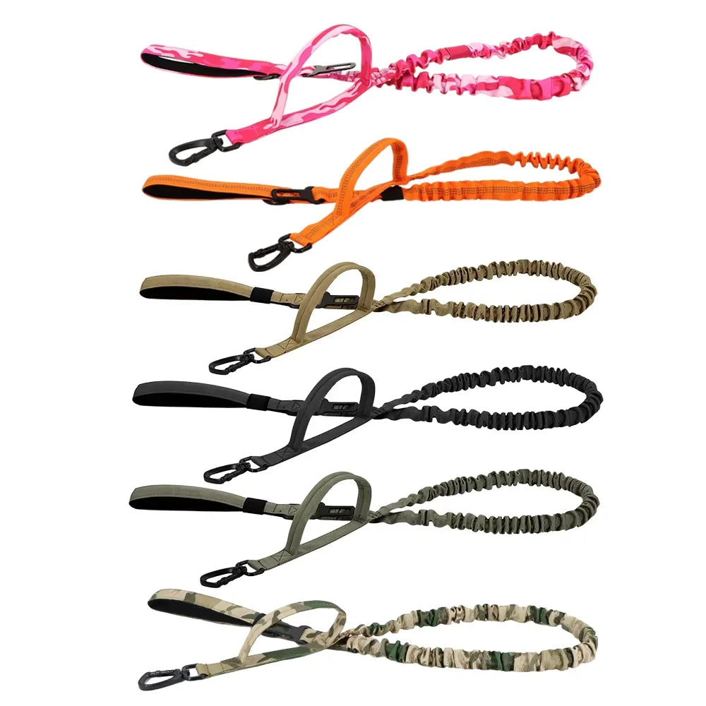 Petavel Adjustable Double Handle Nylon Dog Leash Quick Release Clip