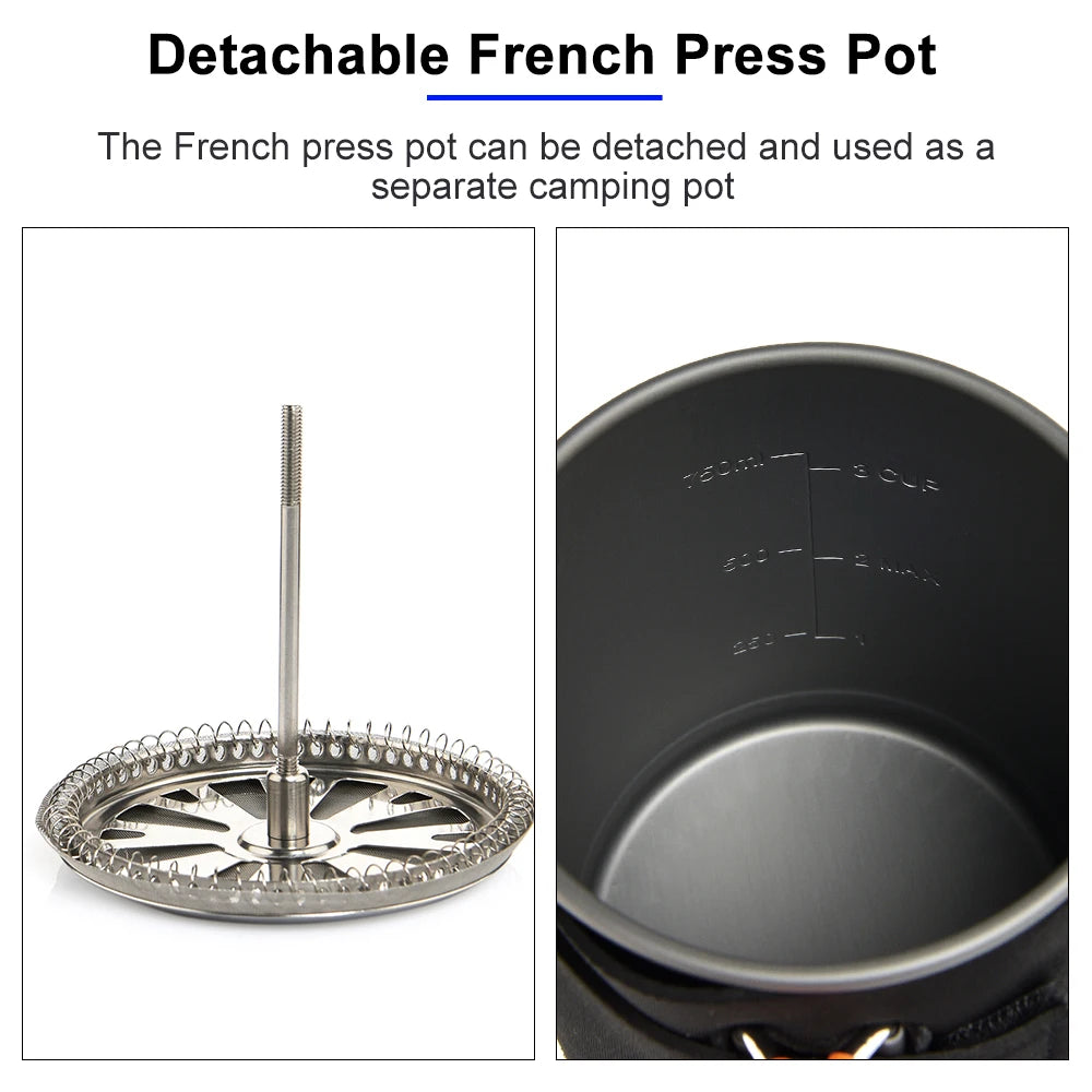 Widesea Camping Cookware Set With Heat Exchanger Outdoor Stove