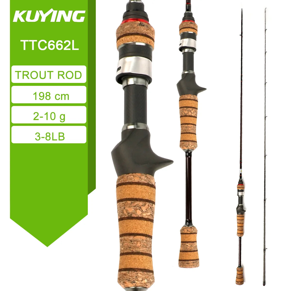 Kuying Teton Carbon Spinning Casting Lure Fishing Rod