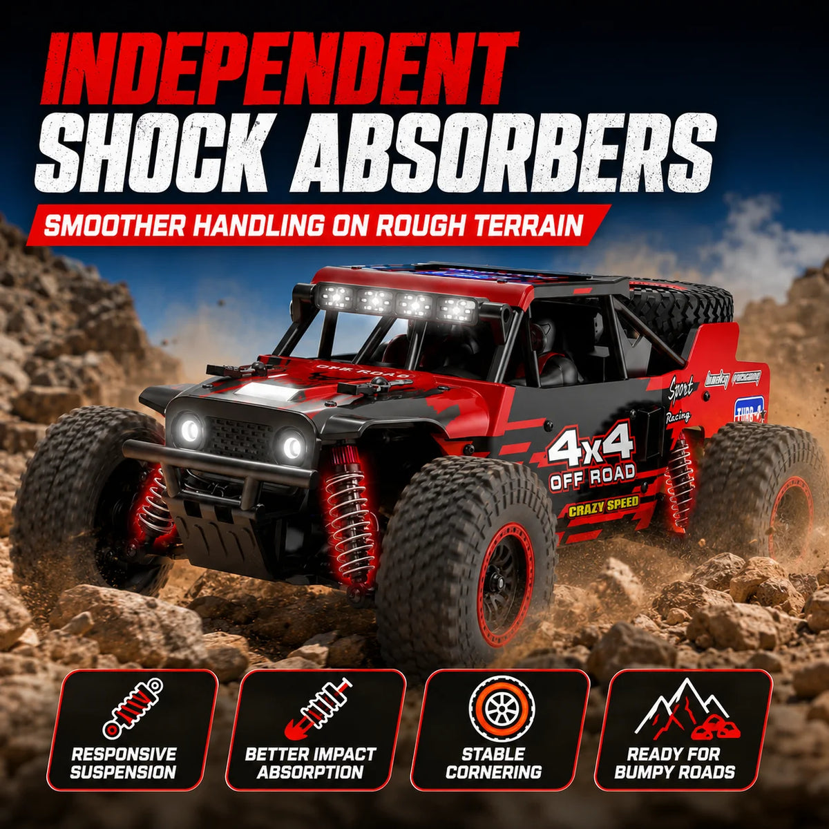ZNLYRION Brushless 4WD Professional Wireless RC Car