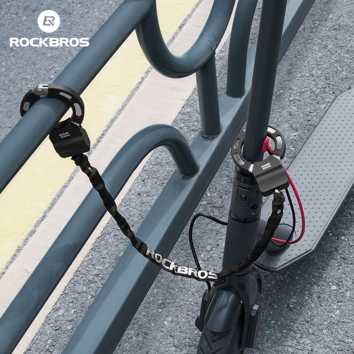 Rockbros Anti Theft Chain Lock For Bicycles And Scooters