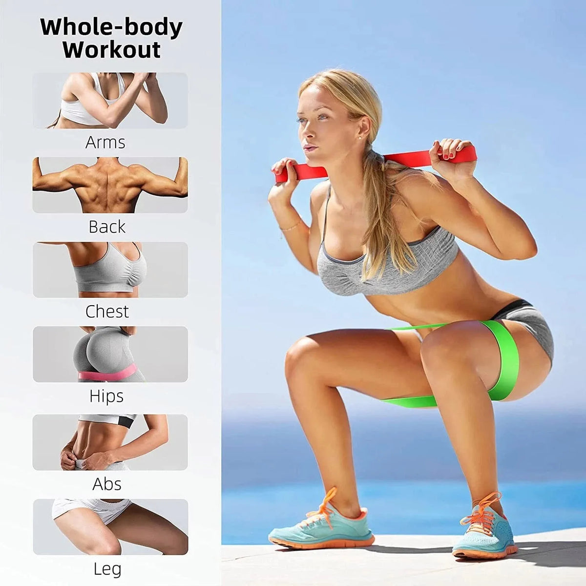 Premium Loop Resistance Bands For Gym Fitness And Strength Training