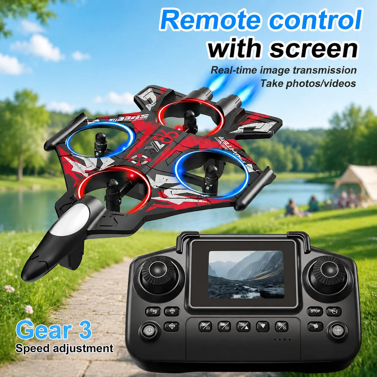 ZNLYRION RC Quadcopter Drone With Camera And Screen Remote