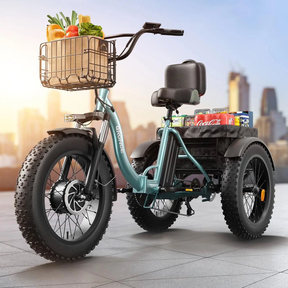 Qronge 1200W Electric Tricycle For Adults With Fat Tires