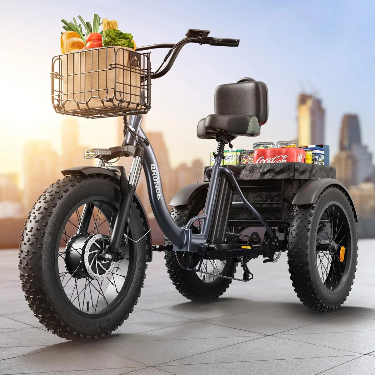 Qronge 1200W Electric Tricycle For Adults With Fat Tires