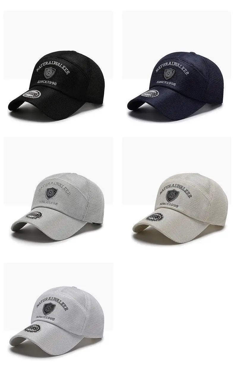Baseball Cap For Men 2021 Quick Drying Mesh Sun Protection Summer Outdoor Casual Breathable Embroidery Hat Trucker Gorro Hombre