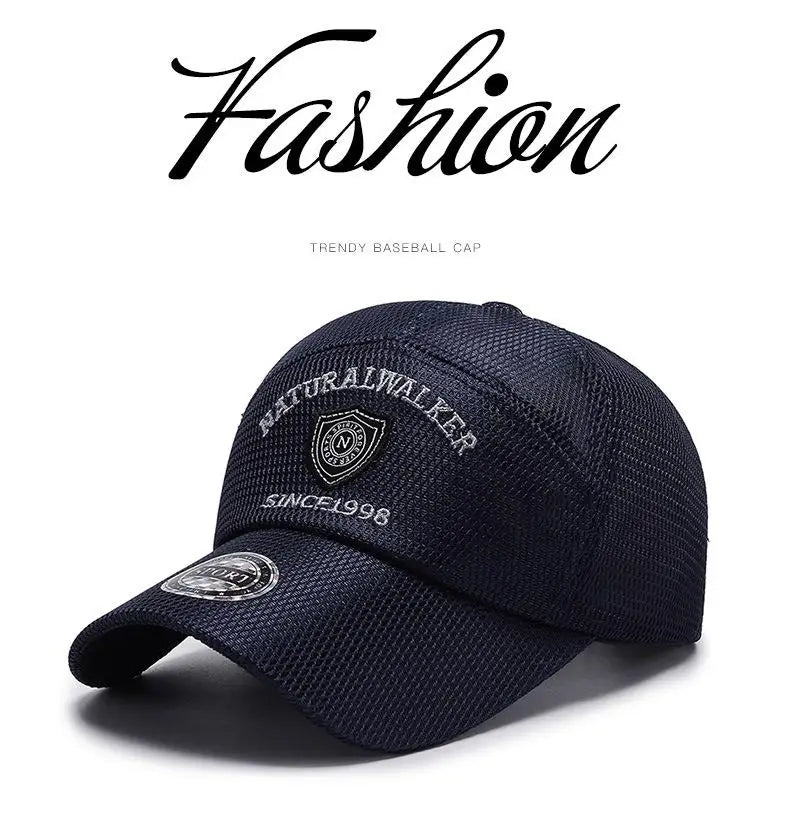 Baseball Cap For Men 2021 Quick Drying Mesh Sun Protection Summer Outdoor Casual Breathable Embroidery Hat Trucker Gorro Hombre