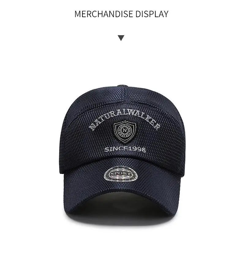Baseball Cap For Men 2021 Quick Drying Mesh Sun Protection Summer Outdoor Casual Breathable Embroidery Hat Trucker Gorro Hombre