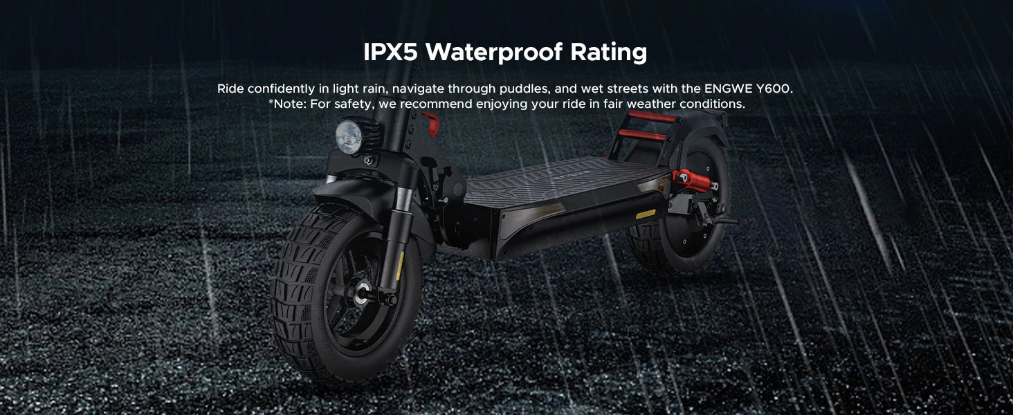 ENGWE 830W Peak Electric Folding Scooter, 48V 18.2AH, 43.5 Miles Range, 28mph, 10*4.0 Tires, Full Suspension, City & Rough Road