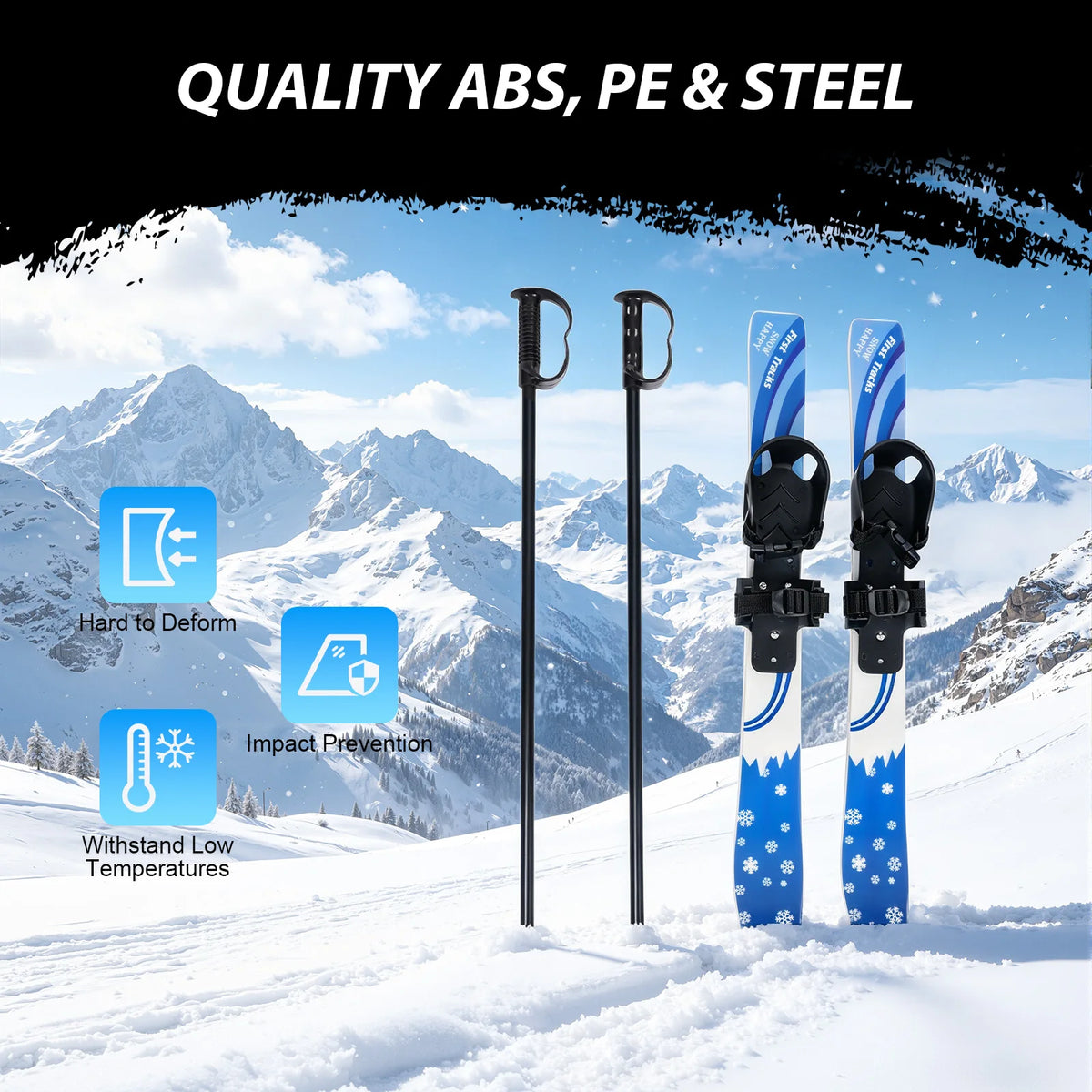Kids Skis And Poles Beginner Snow Skiing Set For Children
