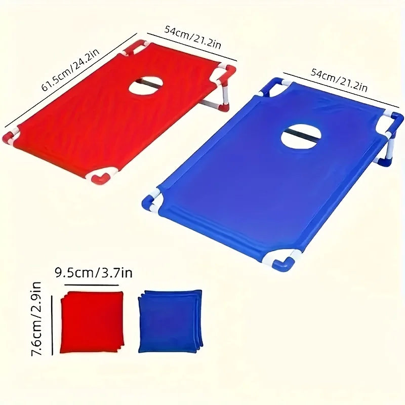 Portable Cornhole Bean Bag Toss Game Set For Outdoor Games