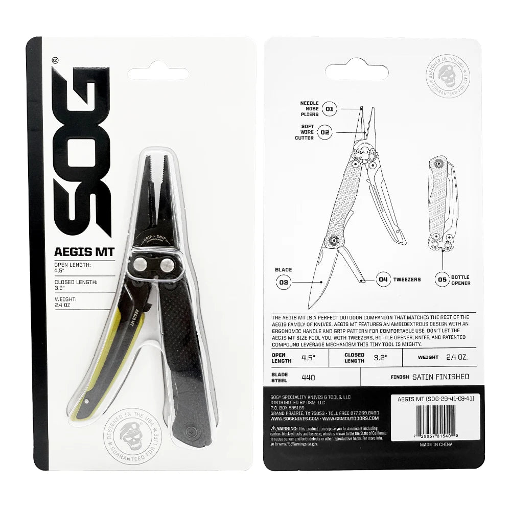 SOG Aegis MT Mini Tactical Multi Tool Pliers Portable EDC