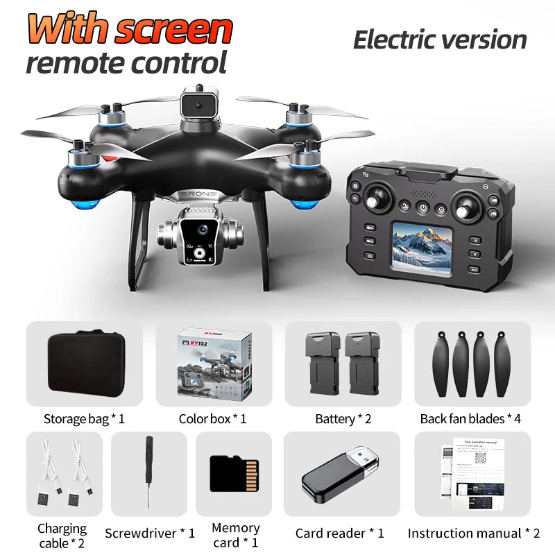 Ky102 Brushless Drone With 360 Obstacle Avoidance And Dual Camera