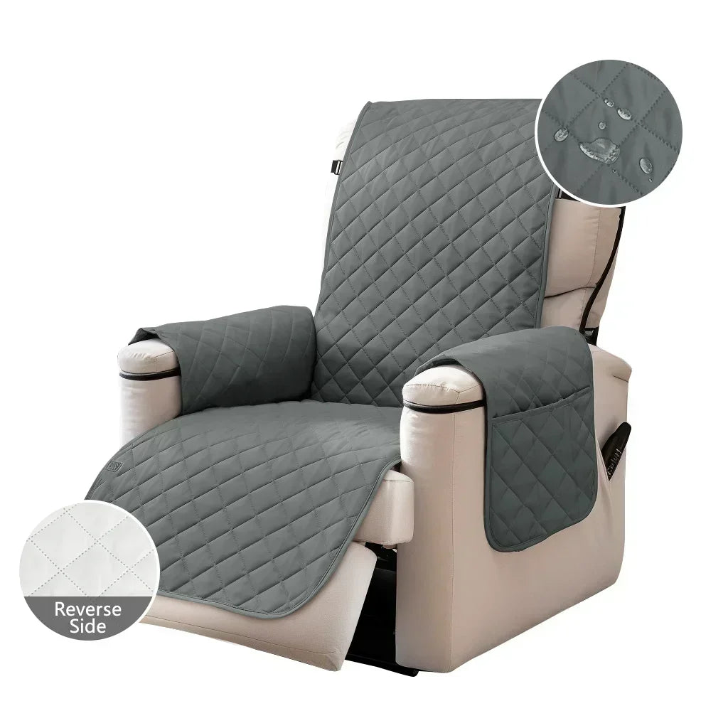 Recliner Sofa Covers Waterproof Sofa Slipcovers Non Slip Cover for Kids/Dogs/Pet Washable Furniture Protector with Elastic Strap