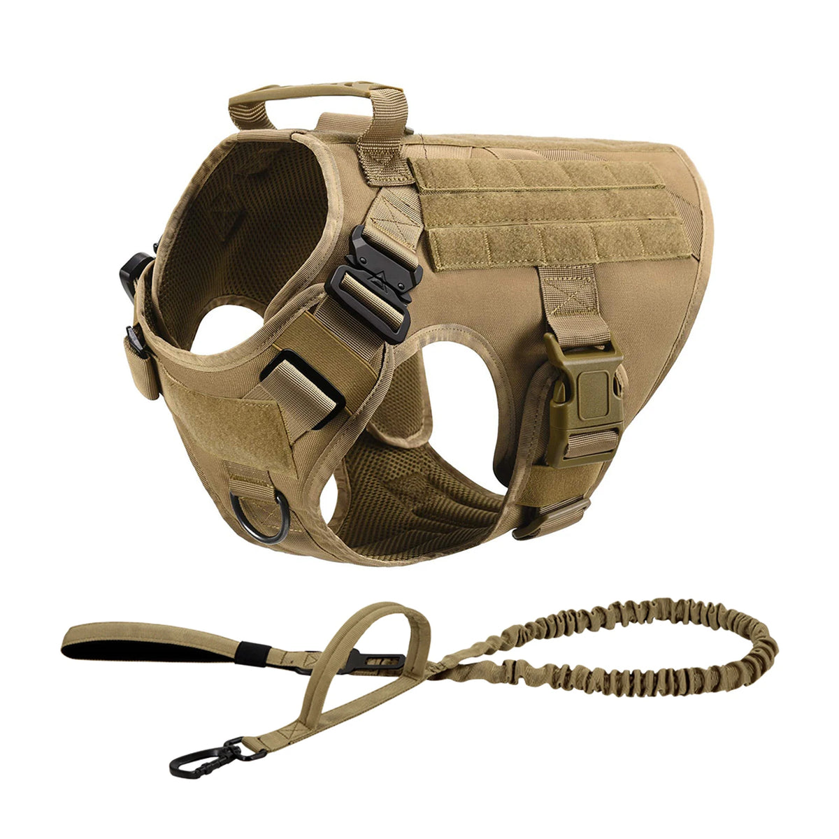 Petavel Tactical Dog Harness Molle Pouches For Active German Shepherds