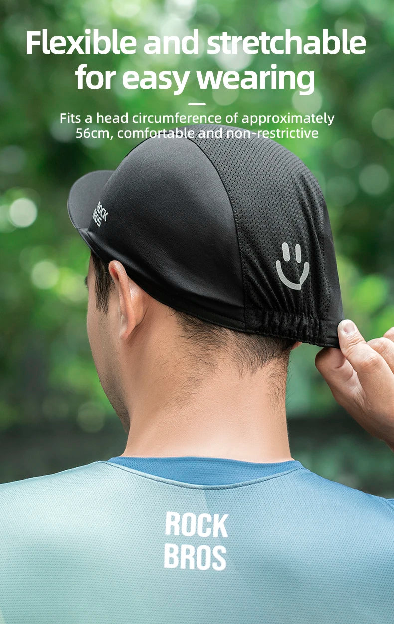 ROCKBROS Summer Cycling Cap With Brim Sun Protection Breathable Quick Dry Cycling Hat Cap Outdoor Sport Fishing Cycling Headwear