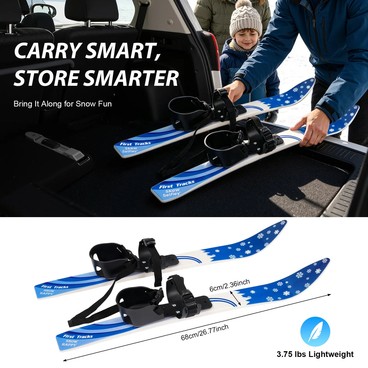 Kids Skis And Poles Beginner Snow Skiing Set For Children