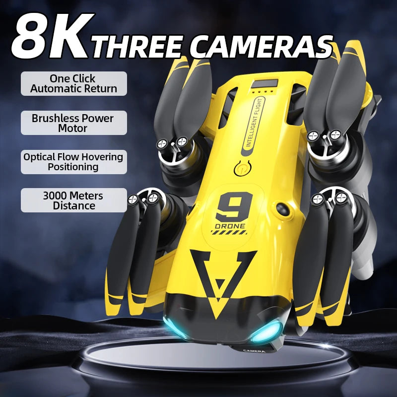B9 Pro 4K Foldable RC Drone Dual Camera WiFi FPV Altitude Hold Optical Flow