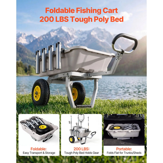 All Terrain Aluminum Fishing Cart For Rugged Outdoor Adventures