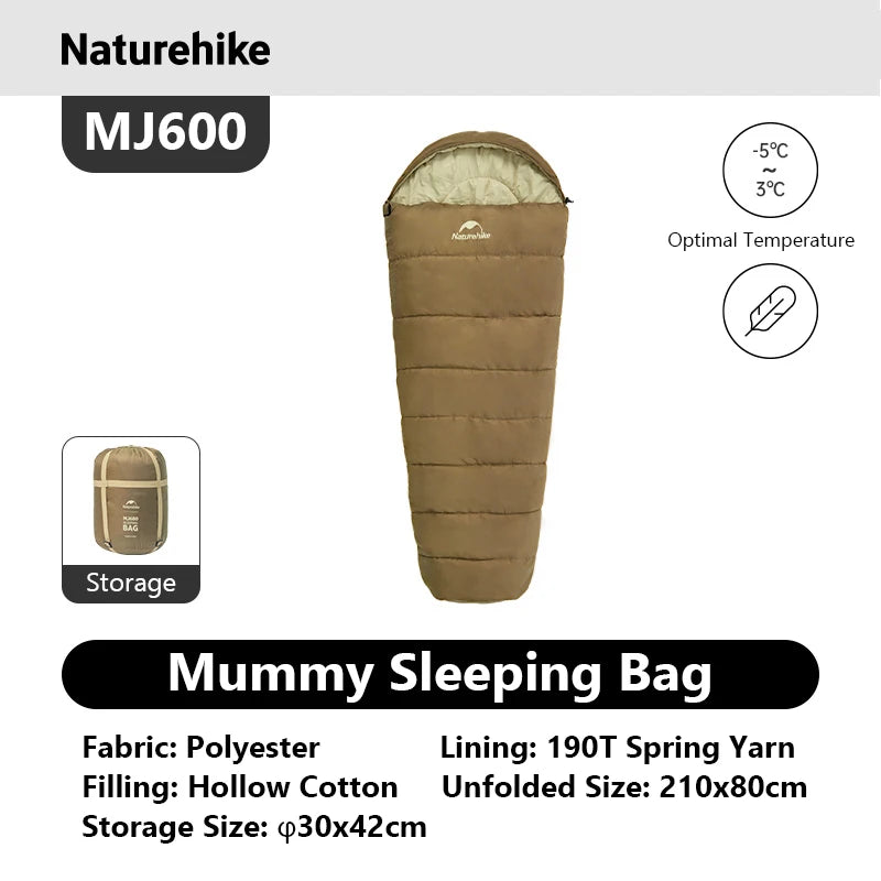 Naturehike Winter Camping Mummy Sleeping Bag For Adults