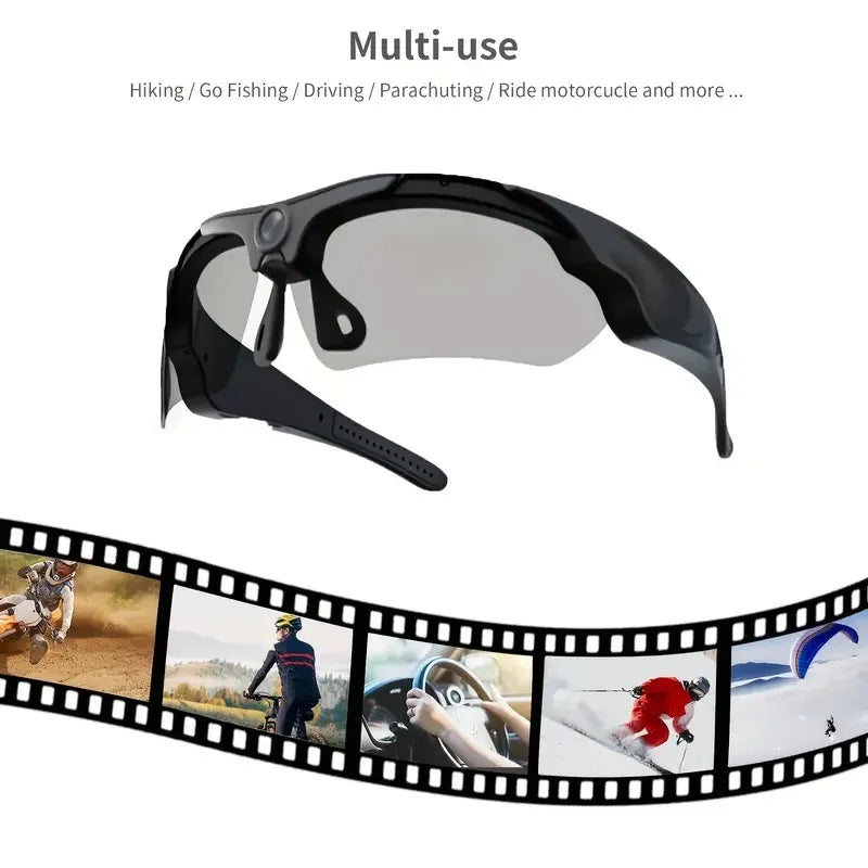 KIDKD Smart Glasses With 1080P Mini Camera For Outdoor Cycling