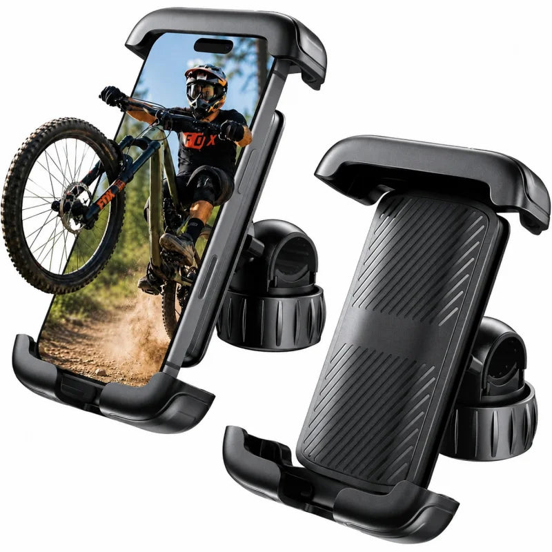 Universal Bike Phone Holder Handlebar Mount Shockproof Secure Stand