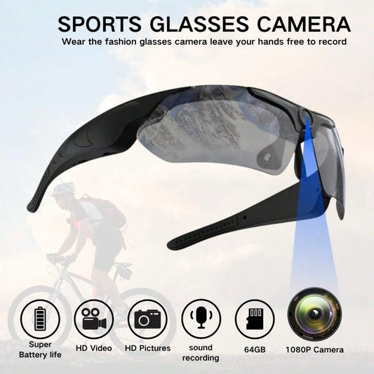 KIDKD Smart Glasses With 1080P Mini Camera For Outdoor Cycling