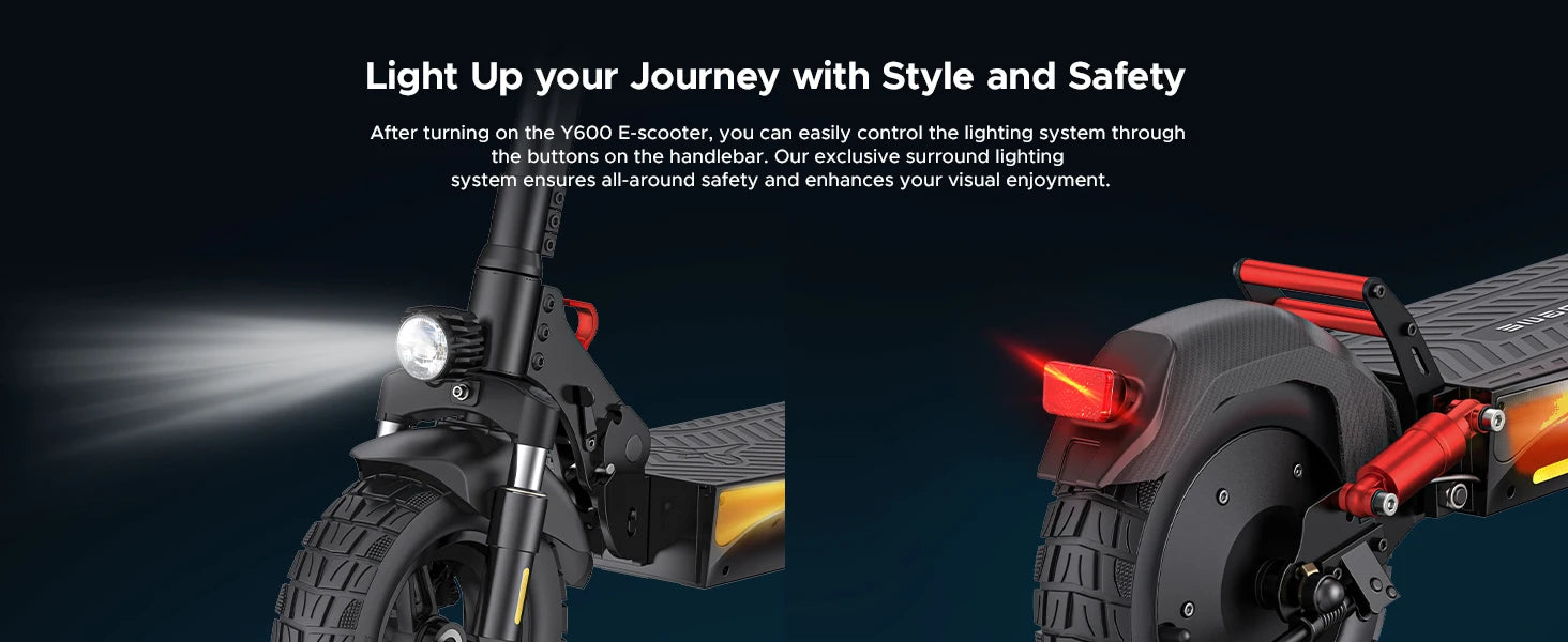 ENGWE 830W Peak Electric Folding Scooter, 48V 18.2AH, 43.5 Miles Range, 28mph, 10*4.0 Tires, Full Suspension, City & Rough Road