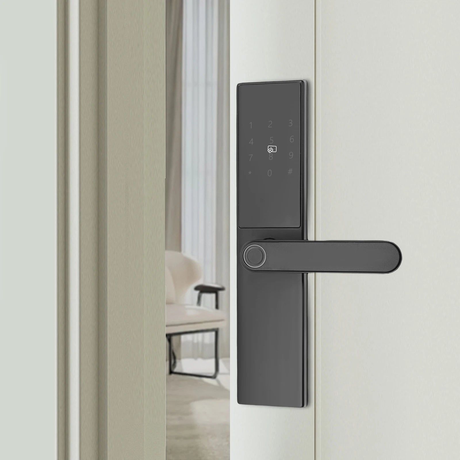 Smart Door Lock Fingerprint Password Entrance Digital Keypad Door Lock for Home Room Keyless Door Lock