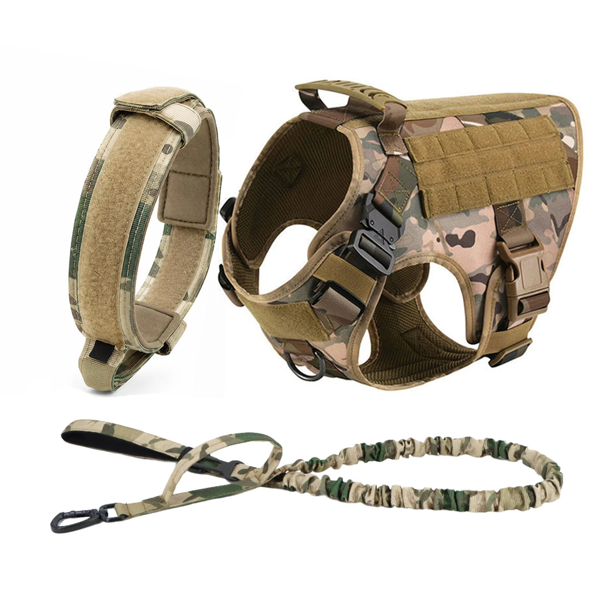 Petavel Tactical Dog Harness Molle Pouches For Active German Shepherds